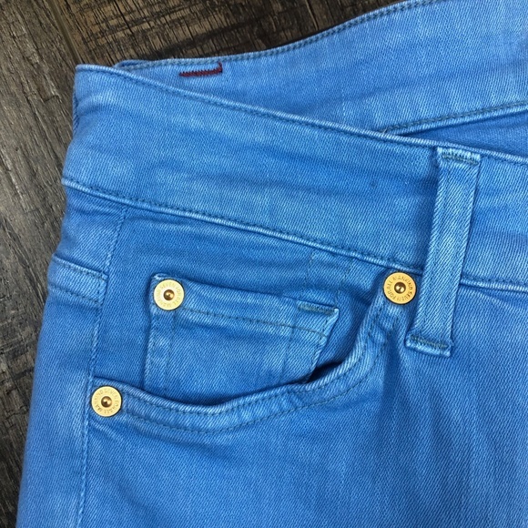 7 For All Mankind Blue Skinny Jeans Pants Denim ((size 25)) - Picture 4 of 9